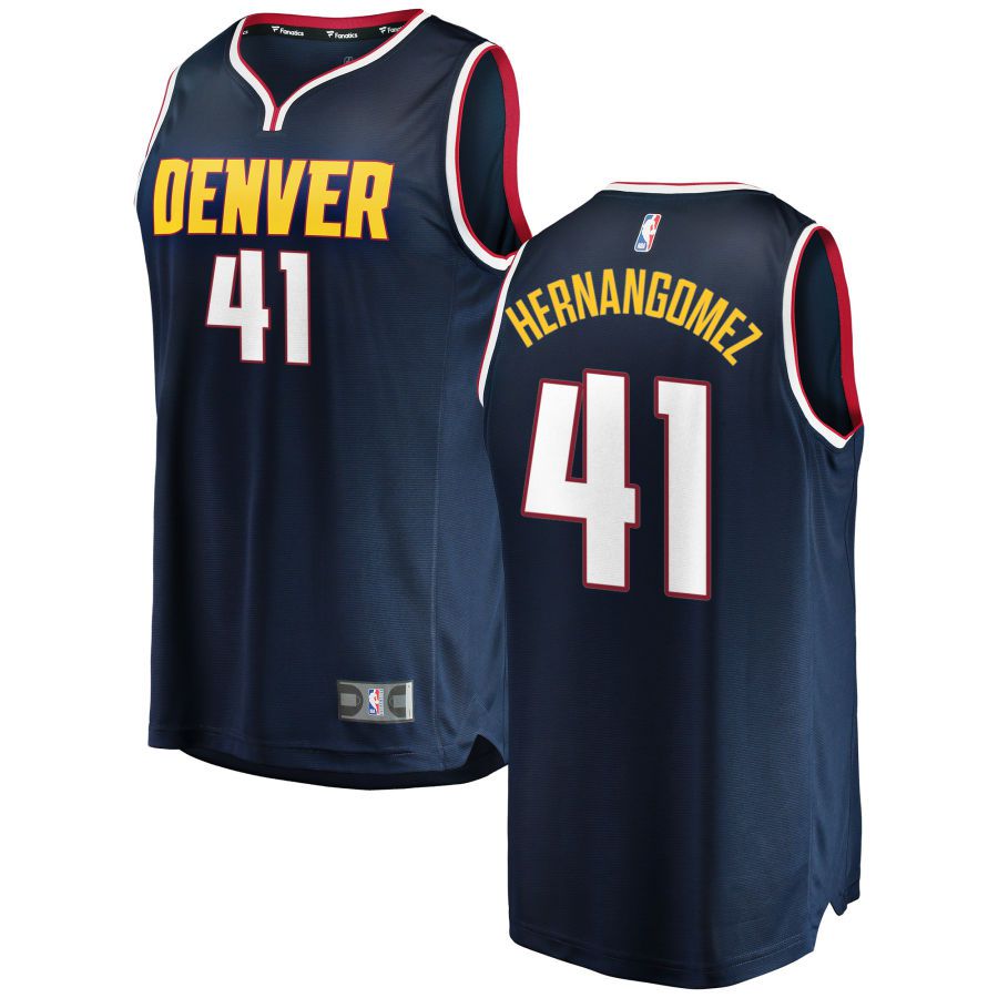 Men Denver Nuggets 41 Hernangomez Blue City Edition Game Nike NBA Jerseys